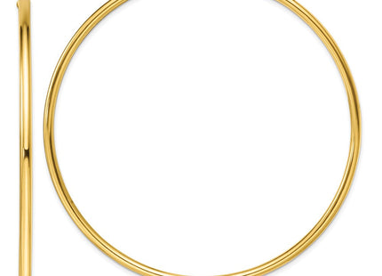 Sterling Silver Gold-Tone Polished 2. Hoop Earrings (Style QE13146)