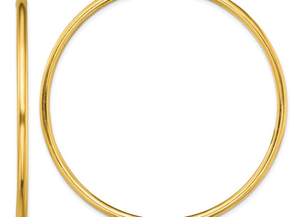 Sterling Silver Gold-Tone Polished 2. Hoop Earrings (Style QE13147)