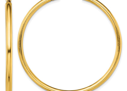 Sterling Silver Gold-Tone Polished 2. Hoop Earrings (Style QE13150)
