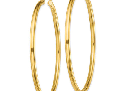Sterling Silver Gold-Tone Polished Hoop Earrings (Style QE13151)