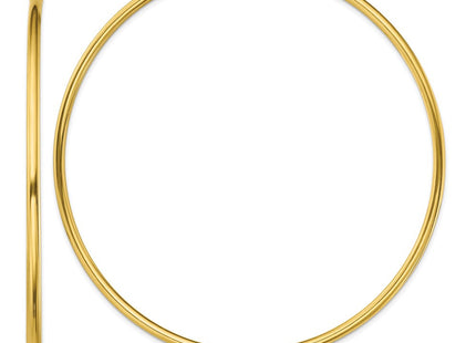 Sterling Silver Gold-Tone Polished 2. Hoop Earrings (Style QE13157)