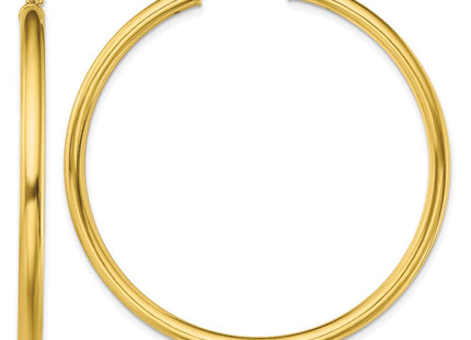 Sterling Silver Gold-Tone Polished Hoop Earrings (Style QE13160)
