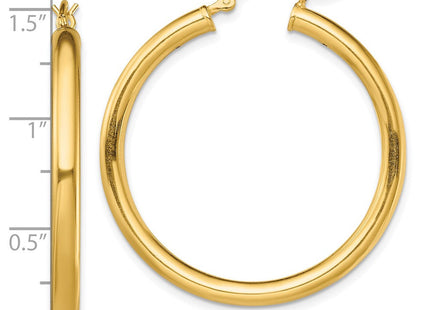 Sterling Silver Gold-Tone Polished Hoop Earrings (Style QE13162)