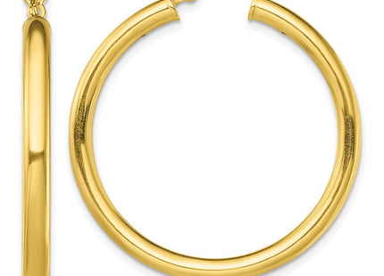 Sterling Silver Gold-Tone Polished Hoop Earrings (Style QE13162)