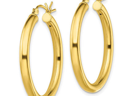 Sterling Silver Gold-Tone Polished Hoop Earrings (Style QE13164)