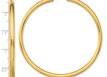Sterling Silver Gold-Tone Polished Hoop Earrings (Style QE13167)