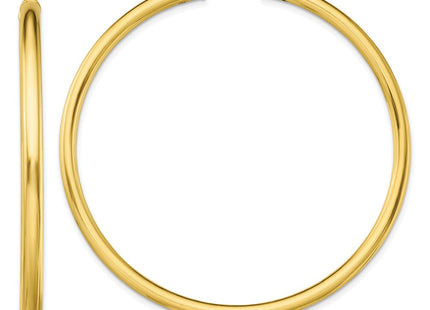 Sterling Silver Gold-Tone Polished Hoop Earrings (Style QE13167)