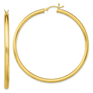 Sterling Silver Gold-Tone Polished Hoop Earrings (Style QE13167)