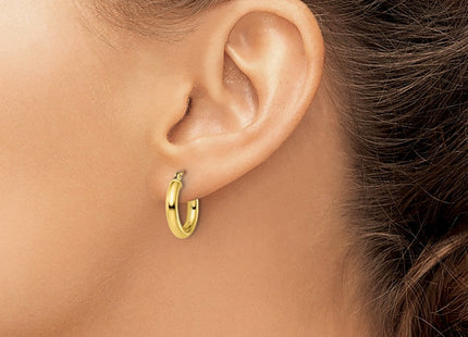 Sterling Silver Gold-Tone Polished Hoop Earrings (Style QE13168)