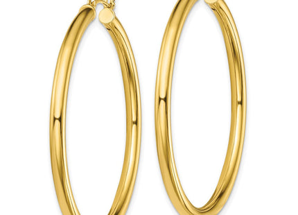 Sterling Silver Gold-Tone Polished Hoop Earrings (Style QE13169)