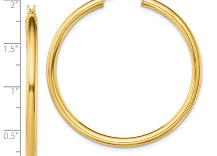 Sterling Silver Gold-Tone Polished Hoop Earrings (Style QE13169)