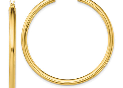 Sterling Silver Gold-Tone Polished Hoop Earrings (Style QE13169)