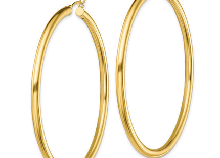 Sterling Silver Gold-Tone Polished Hoop Earrings (Style QE13171)