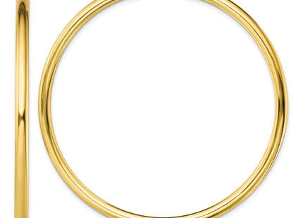 Sterling Silver Gold-Tone Polished Hoop Earrings (Style QE13171)