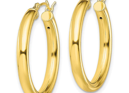 Sterling Silver Gold-Tone Polished Hoop Earrings (Style QE13172)