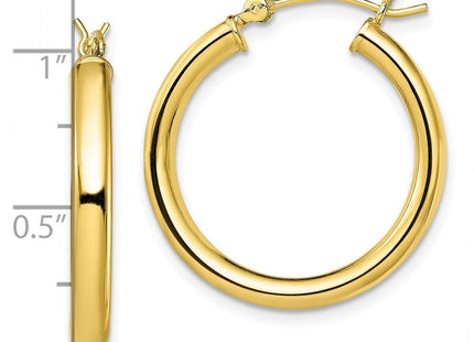 Sterling Silver Gold-Tone Polished Hoop Earrings (Style QE13172)
