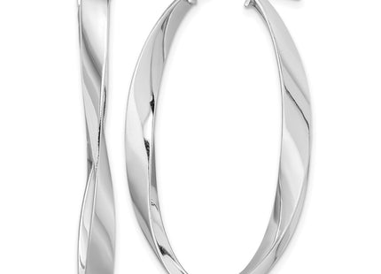 Sterling silver oval hoop earrings