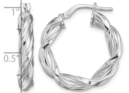 Sterling silver hoop earrings, further view