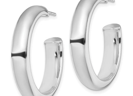 Sterling silver hoop earrings, alternate view