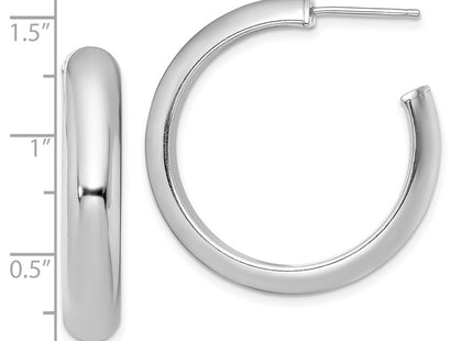 Sterling silver hoop earrings, further view