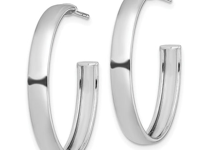 Sterling silver hoop earrings, alternate view