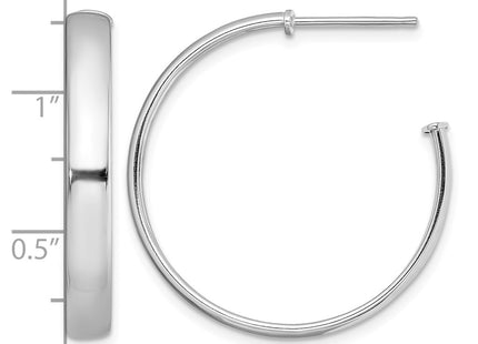 Sterling silver hoop earrings, further view