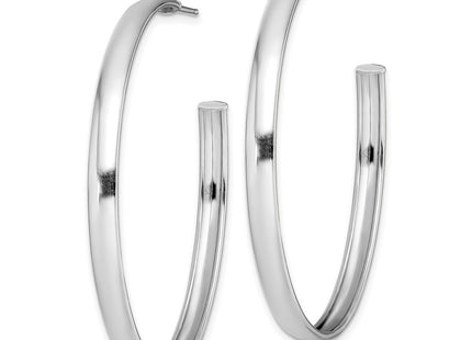 Sterling silver hoop earrings, alternate view
