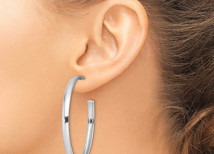 Sterling silver hoop earrings, another view