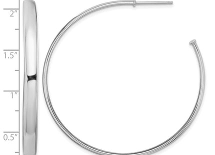Sterling silver hoop earrings, further view