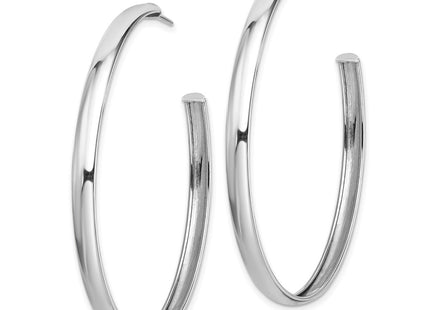 Sterling silver hoop earrings, alternate view