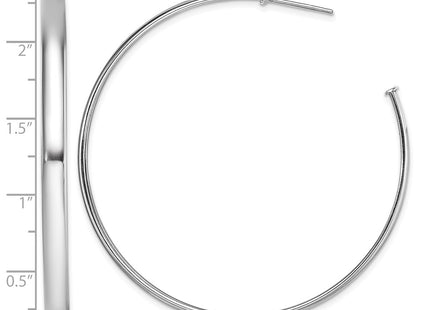Sterling silver hoop earrings, further view