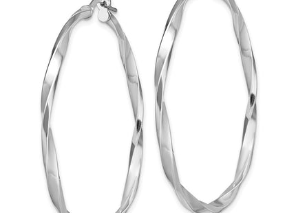 Sterling silver hoop earrings, alternate view