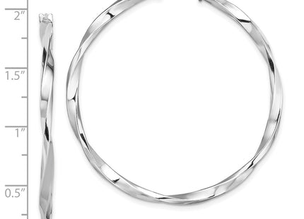Sterling silver hoop earrings, further view