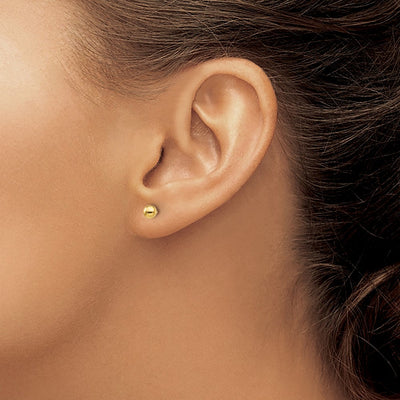 Sterling Silver Gold-Tone Polished Ball Post Earrings, 4 x 4mm