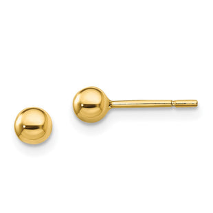 Sterling Silver Gold-Tone Polished Ball Post Earrings (Style QE13330)