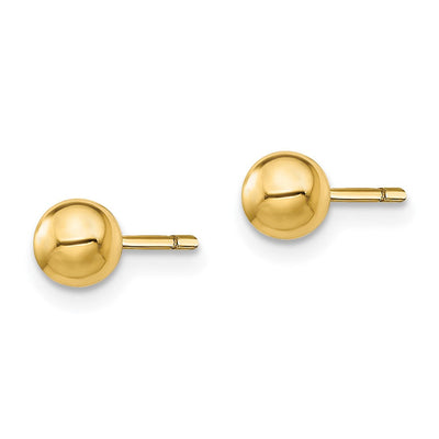 Sterling Silver Gold-Tone Polished Ball Post Earrings, 5 x 5mm