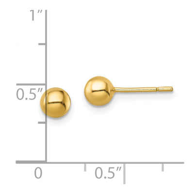 Sterling Silver Gold-Tone Polished Ball Post Earrings, 5 x 5mm