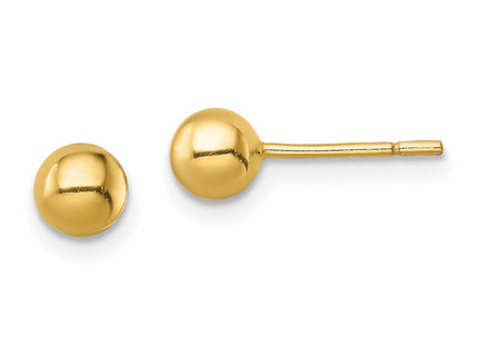 Sterling Silver Gold-Tone Polished Ball Post Earrings (Style QE13331)