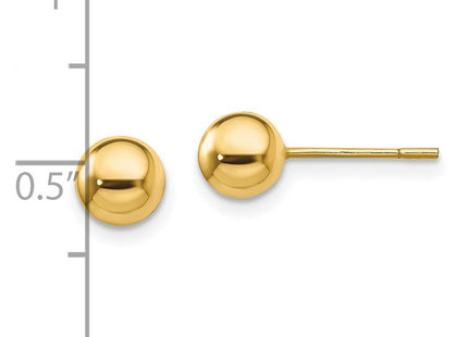 Sterling Silver Gold-Tone Polished Ball Post Earrings (Style QE13332)