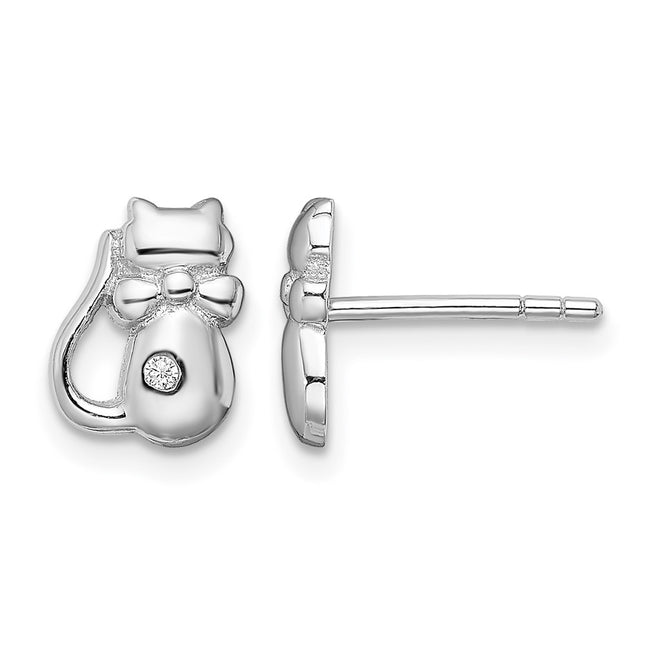 Sterling silver cubic zirconia earrings