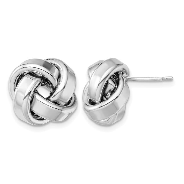 Sterling silver knot earrings