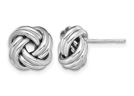 Sterling silver knot earrings