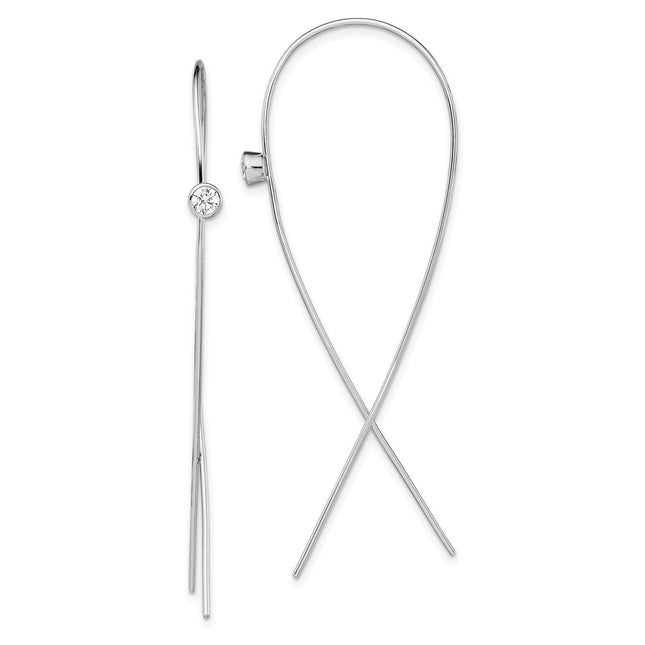 Sterling Silver Earrings Style QE13585 - Classique Jewelry Inc.