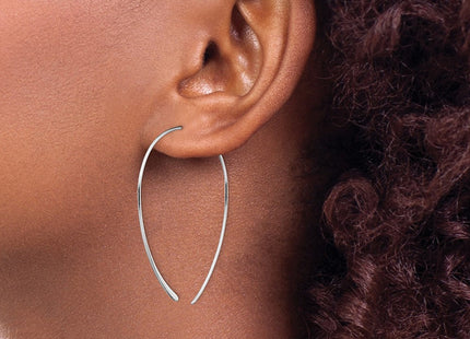 Sterling Silver Rhodium-plated Threader Earrings (Style QE13592)