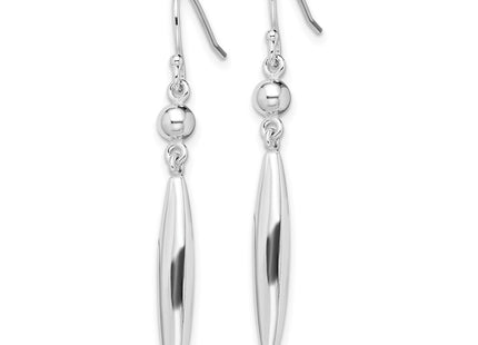 Sterling silver oval drop earrings, alternate view