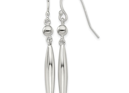 Sterling silver oval drop earrings
