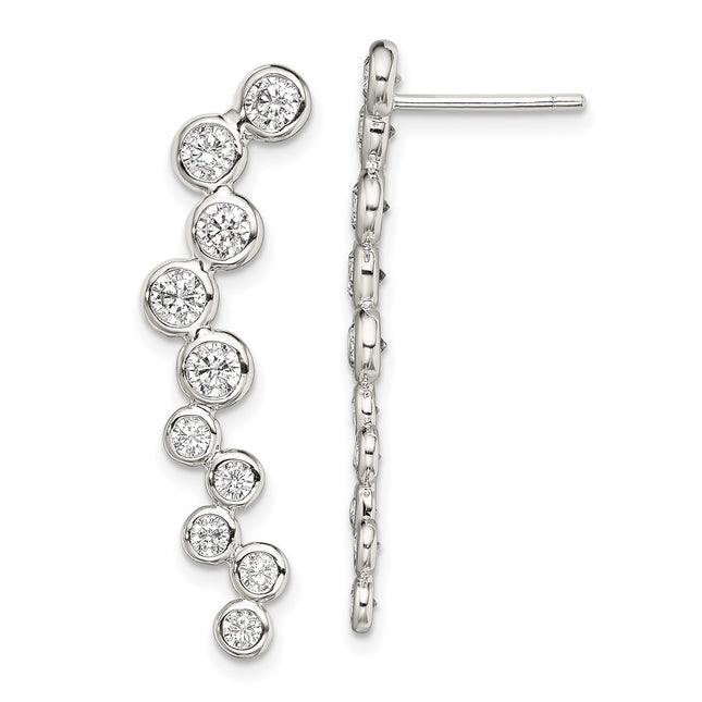 Sterling Silver Earrings Style QE13644 - Classique Jewelry Inc.