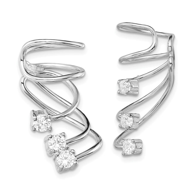 Sterling Silver Earrings Style QE13690 - Classique Jewelry Inc.