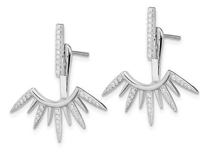 Sterling Silver Earrings Style QE13697 - Classique Jewelry Inc.