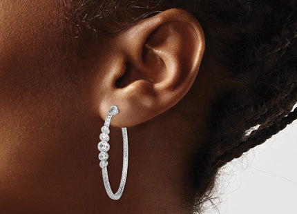Sterling Silver Earrings Style QE13718 - Classique Jewelry Inc.